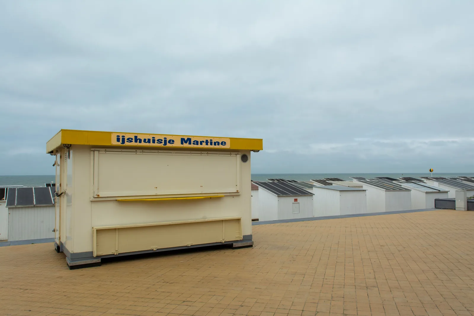 A food stand near the coast