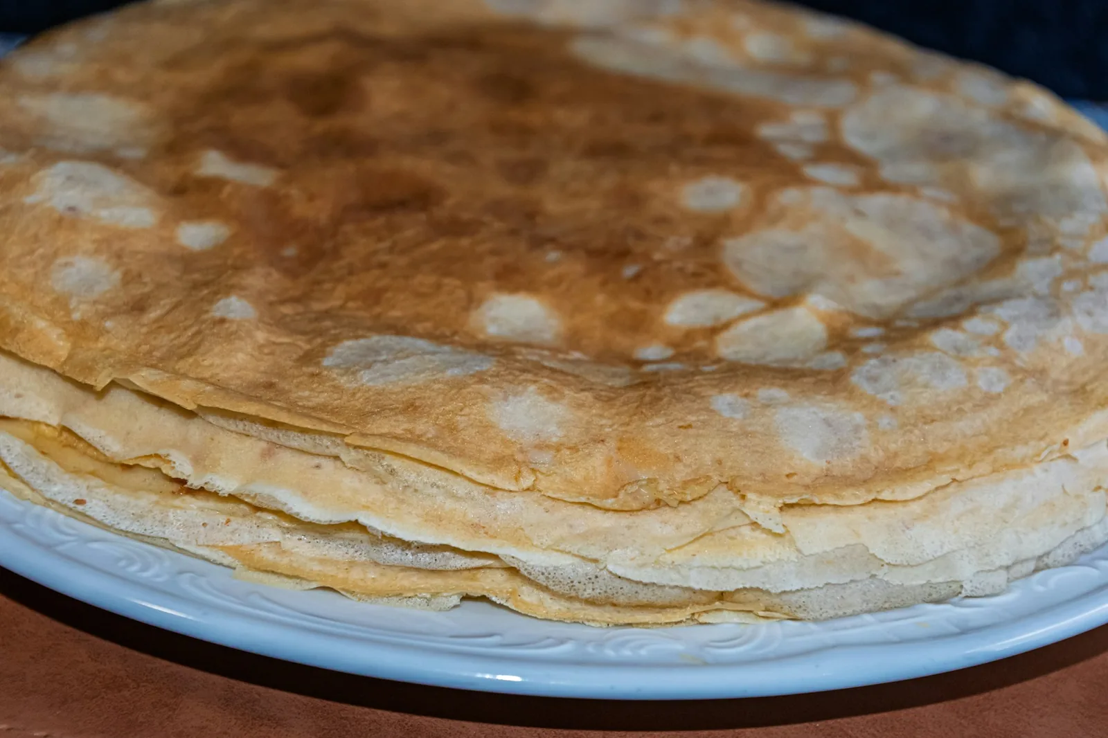 A stack of warm corn tortillas