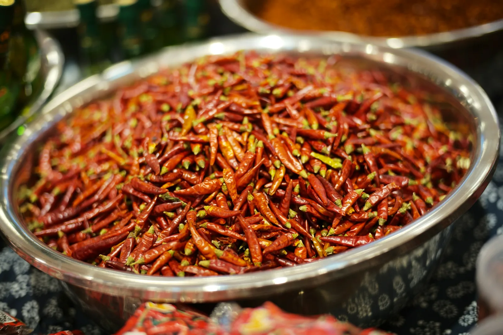 Dried guajillo and ancho chillies, the base of red sauce