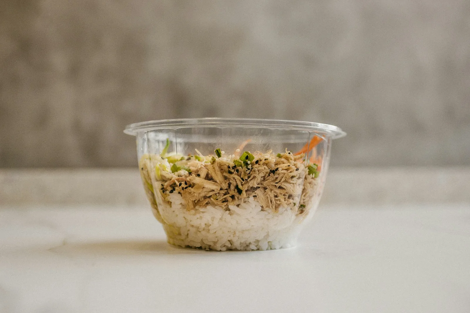 Shredded chicken, the usual filling