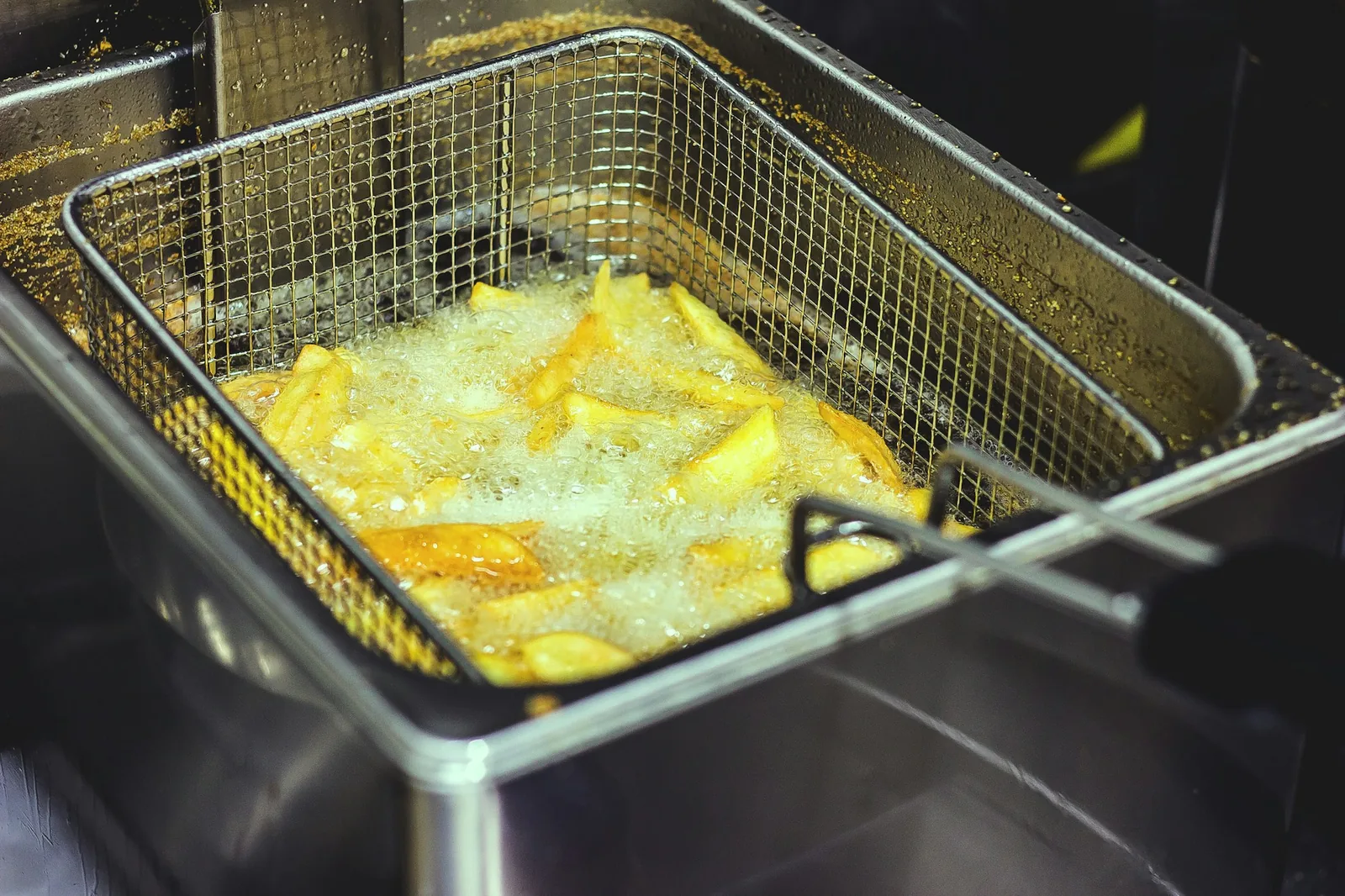 A commercial fryer, where cross-contact commonly happens