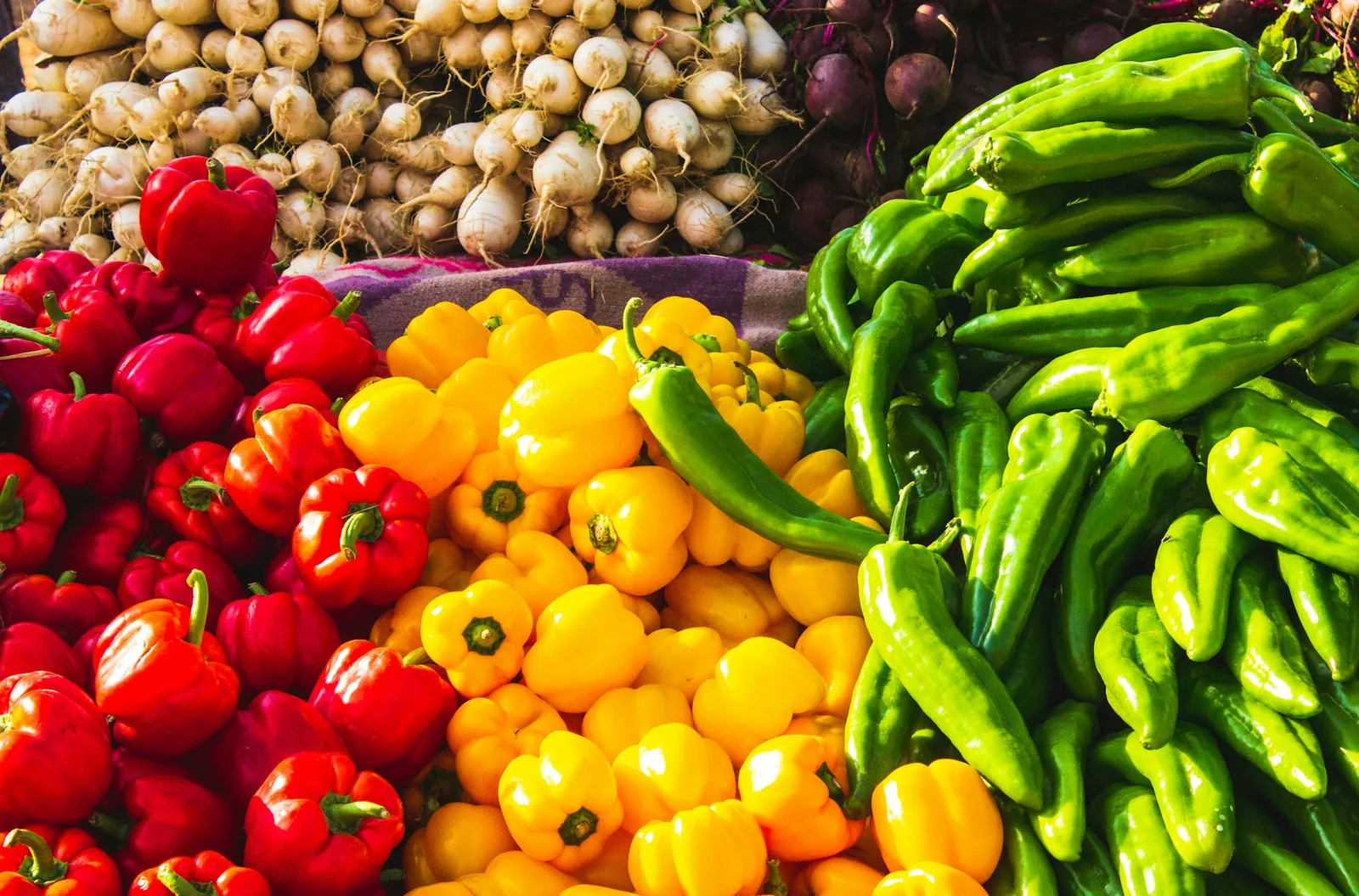 Fresh chillies and vegetables