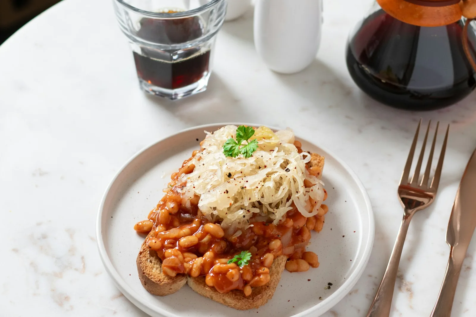 Refried beans served alongside