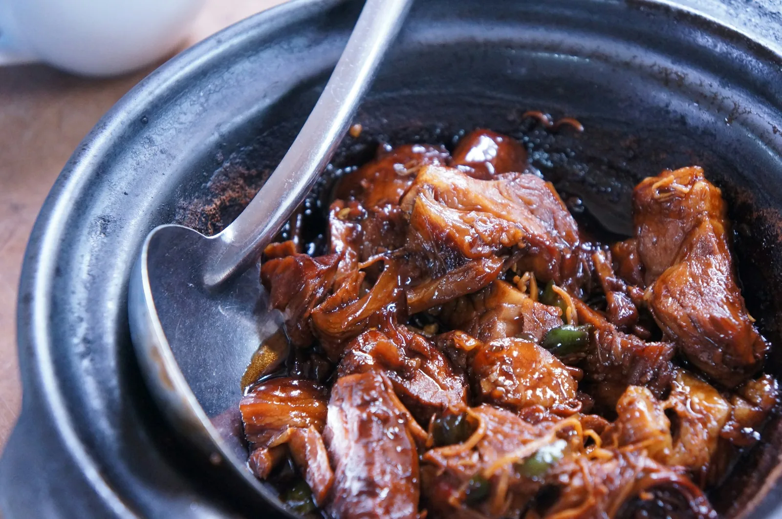 Meat slow-stewed in a chilli broth