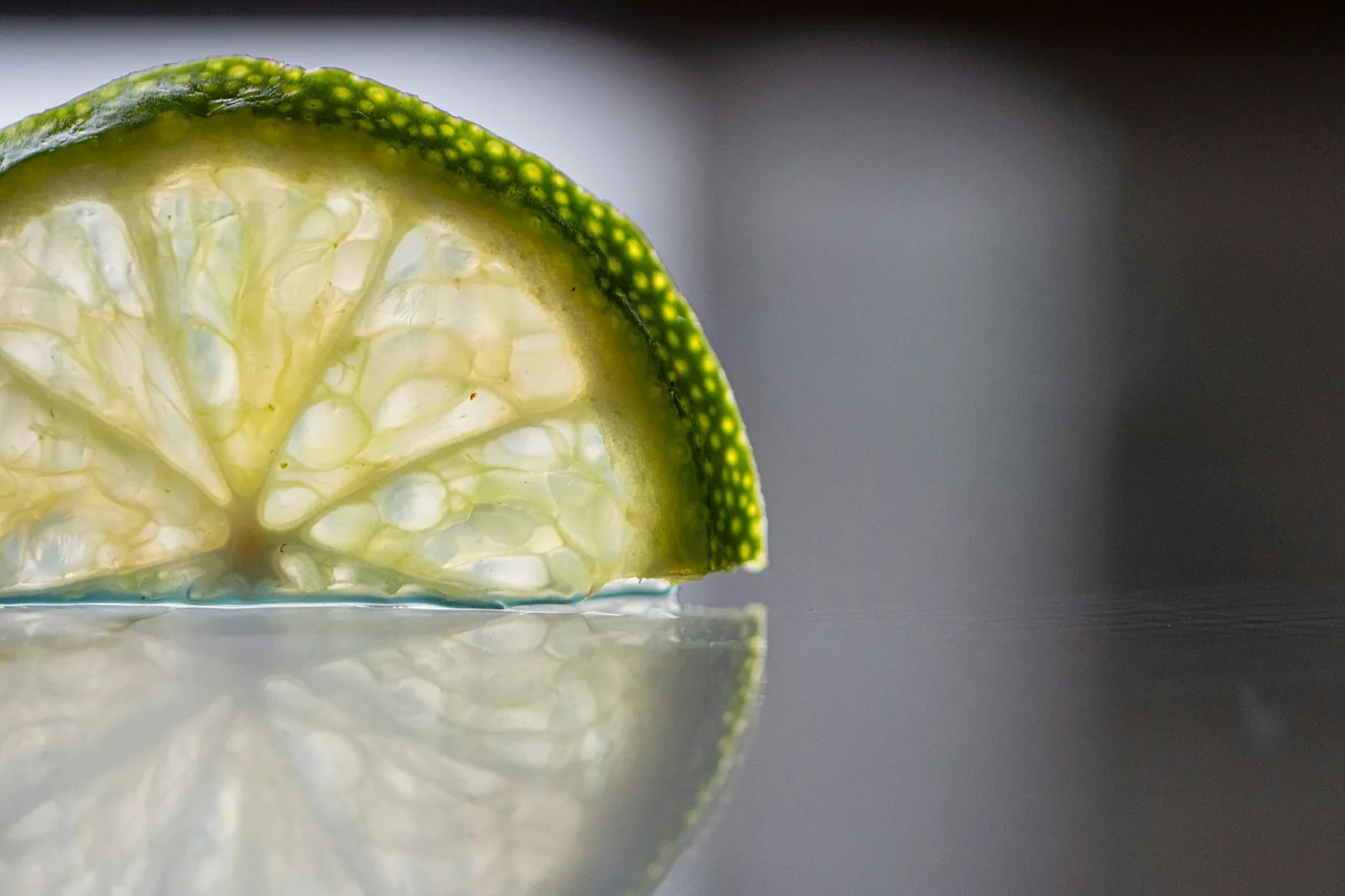 A glass rim being coated in salt