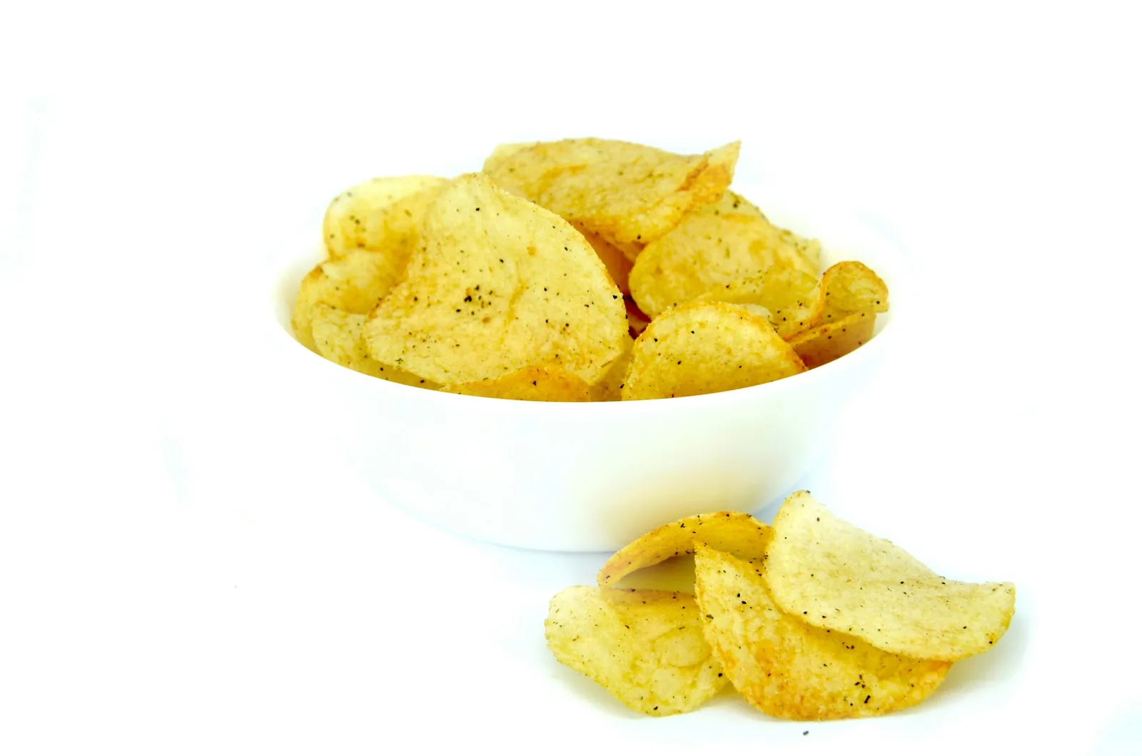 Plain tortilla chips before any topping