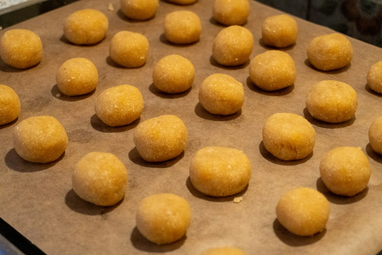 Balls of fresh masa ready to be shaped