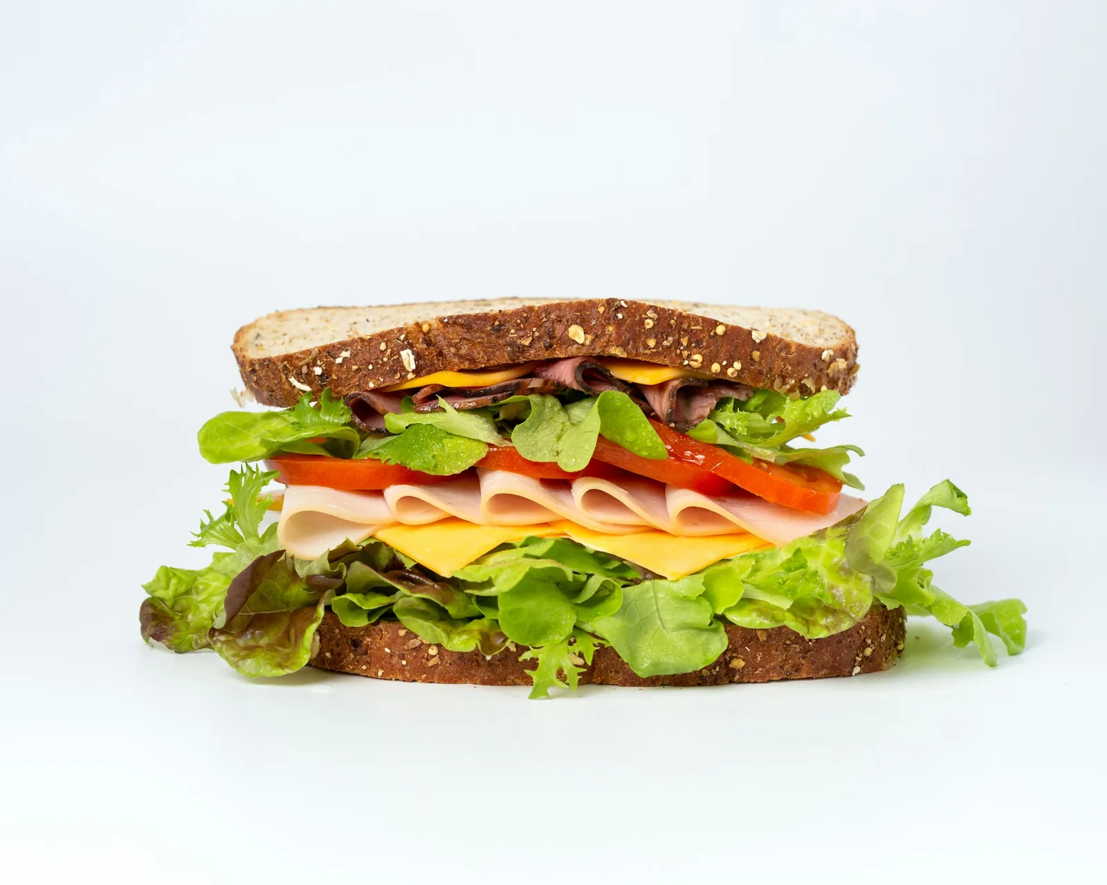 A filled roll cut through to show the layers inside