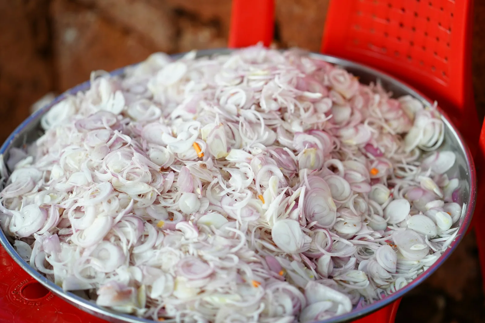 Diced white onion and chopped cilantro mixed together