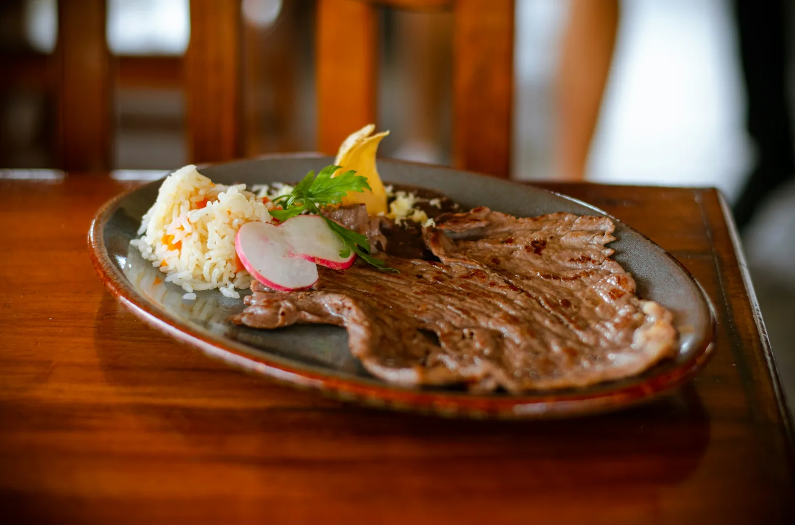 Sliced radishes served alongside tacos